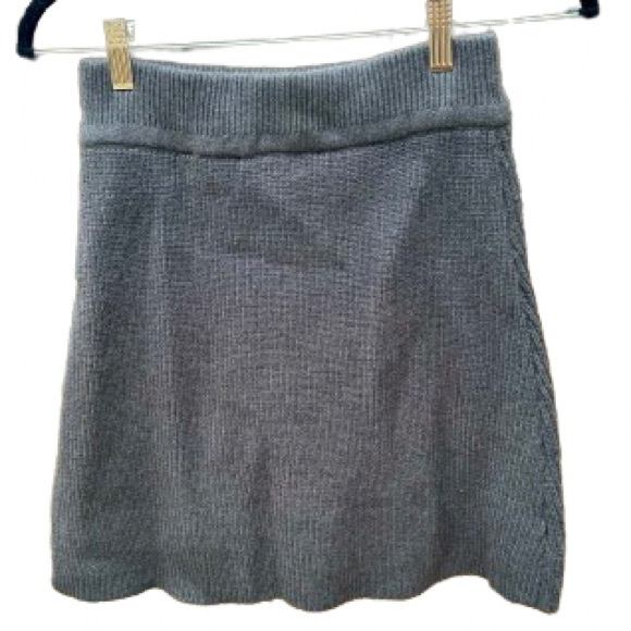 Zara Dark Gray Knit Ribbed Short Mini Skirt NWT - Picture 10 of 11